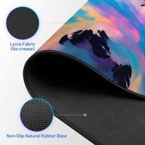 100% Eco-friendly Rectangular Rubber Pad for Gaming Customized Neoprene Desk Mat