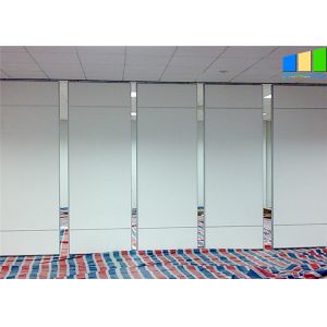 White Melamine Movable Partition Walls Aluminum Frame Folding Panel Customized