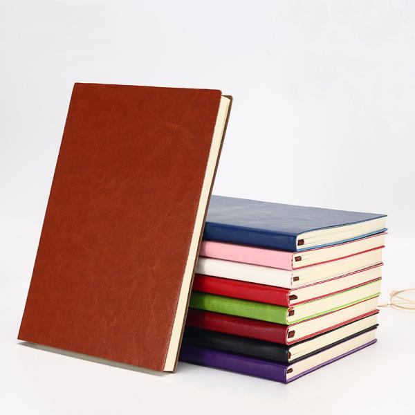 Custom Printed Business Leather Cover A5 Hardcover Journal Notebook with