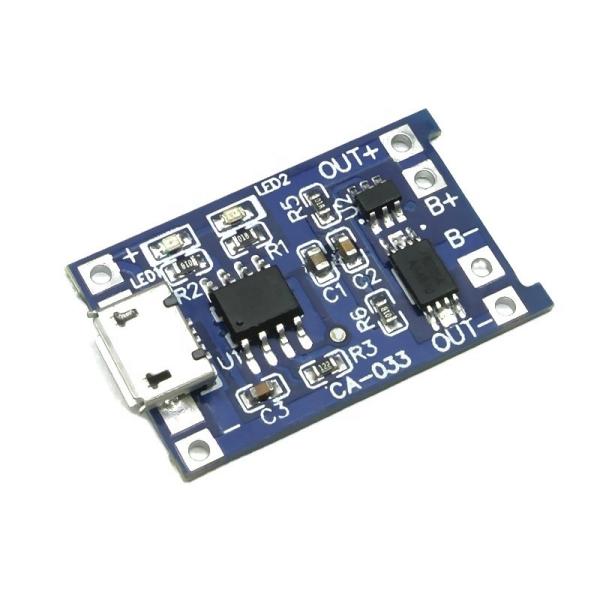 Quality CA-033 Micro Type-c USB 5V Charging Board with Dual Functions 1A Li-ion Lithium Battery Charger Module 18650 TP4056 Standard for sale