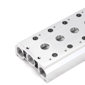 Aircraft-grade Aluminum / Stainless Steel Manifold Block Flow Channels Modular