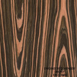Reconstituted Engineered Wood Veneer EB-C308C Crown Cut Ebony 0.15-0.60mm
