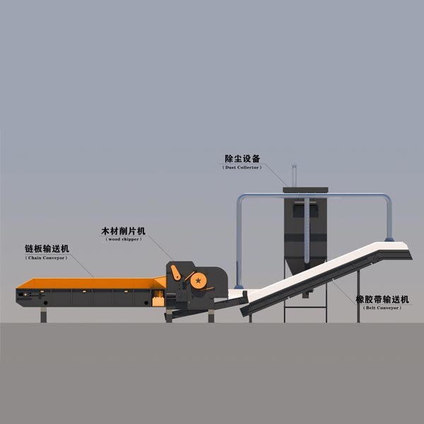 15t Ph Wood Chips Bamboo Chipper Machine For Energy Generation