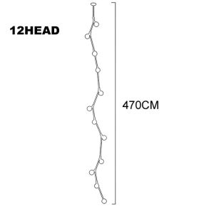 Creative Tree Branch Chandelier Villa Staircase Ceiling Glass Ball Chandelier