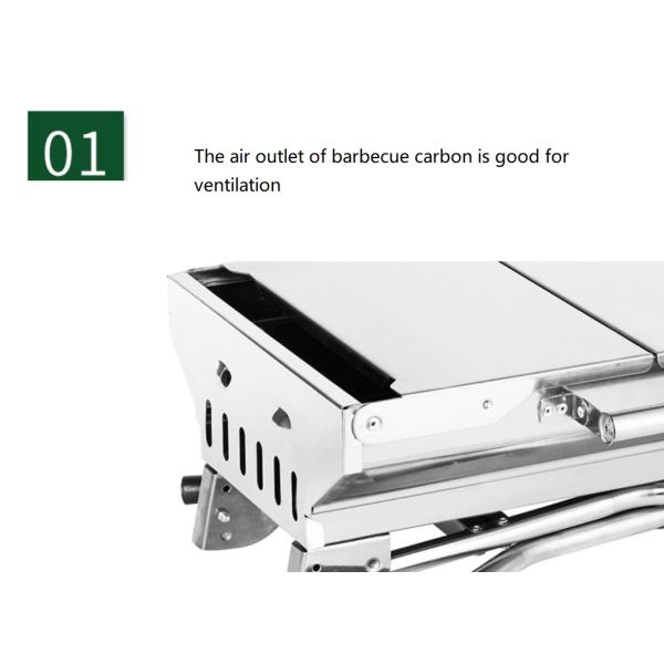 Foldable Small Portable Charcoal Barbecue Grill with Oxygen Depletion Safety Device