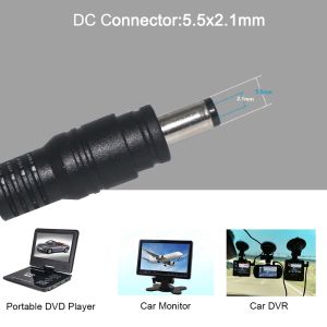 USB A Male to DC5521 Barrel Connector Cable 1m PVC Jacket