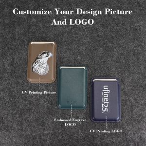 PU Leather Magnetic Magsafe Wallet Card Holder With N52 Strong Magnets 25 Color