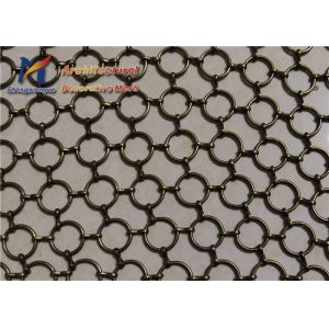 Restaurant Oblate Ring Mesh Curtain 1.0mm 10mm Wire Mesh