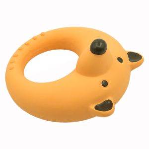Eco Friendly BB Whistle Fox Latex Soft Squeaky Dog Ball