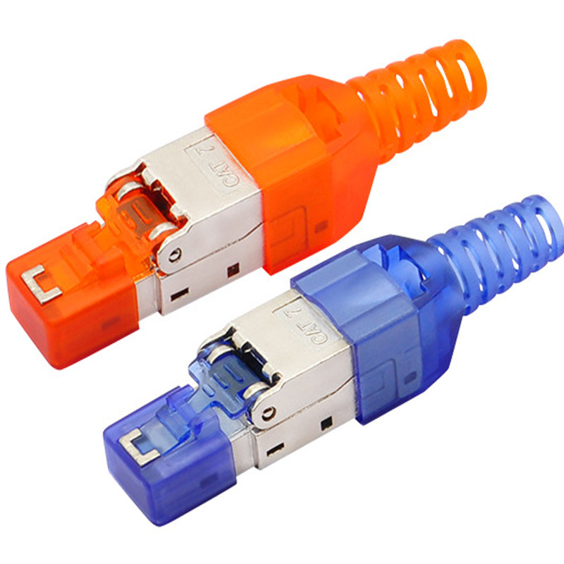Tooless STP Cat7 Cat8 CAT6A RJ45 Modular Plug 8P8C FTP Cable Connector