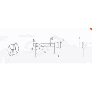 Zirconia And Composite Ball Head Reamer CrAlN Coating