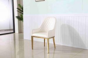 Wholesale Nordic Padded Dining Room Chairs SS Leather Negotiation Dining Room Lounge Chairs White from china suppliers