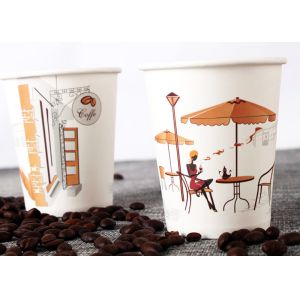 250ml 300ml 400m Bespoke Disposble Coffee Cups Drinking Cups with Lids