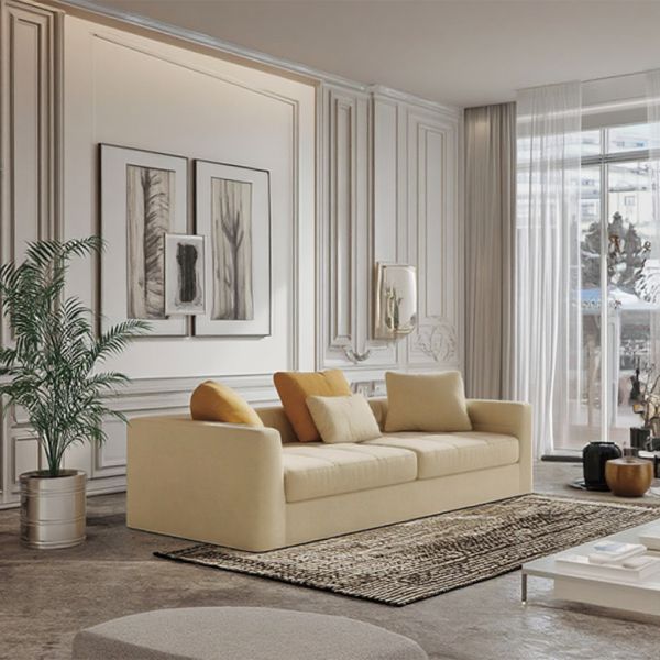 Modern Rectangle Shape Sectional Sofa Set Modern Minimalist White Modular Sectional Sofa Set for Hotel Villa Living Room