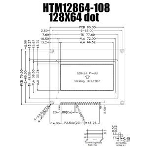 ST7565R Driver Graphic LCD Module With Wide Operating Temperature