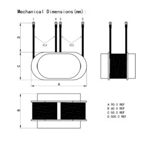 New Inductive Ikp CTN 0.4m 80A China Common Mode SMD Power Choke Inductor