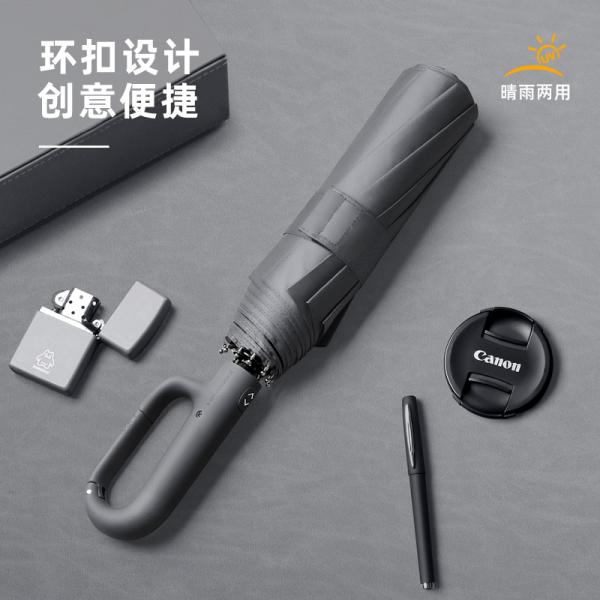 Automatic Sunscreen Umbrella with Unique Design and Buckle Hook Loop Lock Handle
