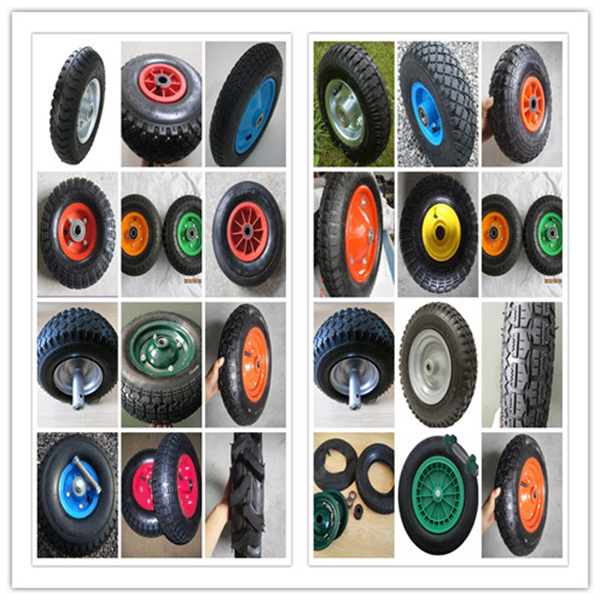 4.00-8 Solid Pneumatic Wheels Flat Free Tire Polyurethane Folding Wagon Beach Wheels