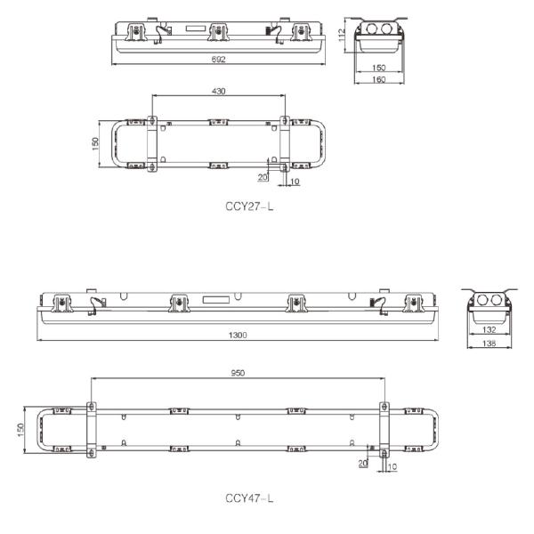 CCY□7-L LED Cabin Exterior Light Pendant Light Fixtures Type C