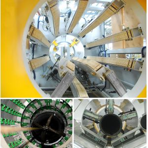 PE Large Diameter Hollow Wall Pipe Twin Single Screw Extruder Extrusion Plastic