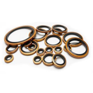 NBR FKM EPDM Rubber Gasket Seal Flat Metal Sheet Skeleton Dowty Self Centering