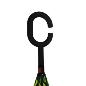 Custom C Handle Reverse Inverted Umbrella Windproof Double Layer