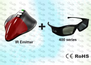 IR 3D PC Solution with HD 3D Glasses and 3D Emitter