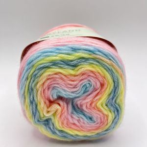 35% Cotton 55% Acrylic 10% Wool Soft Multicolor Cake Yarn 1/2.3NM