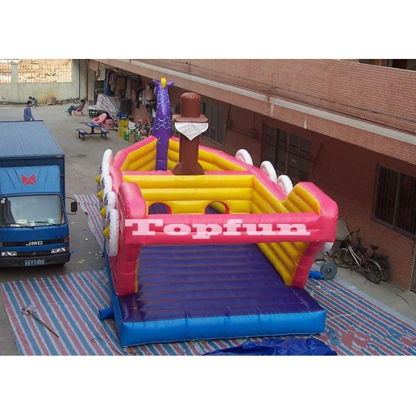 Double Stitch Inflatable Dragon Boat , Custom Reinforced Inflatable Bouncy Barque