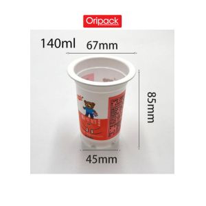 Wholesale 140ml pp plastic cup for yogurt with foils lid from china suppliers