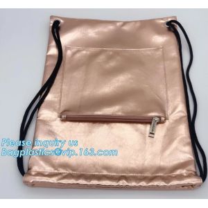Custom PU Leather Drawstring Bags Leather Pouches with LOGO,Waterproof PU