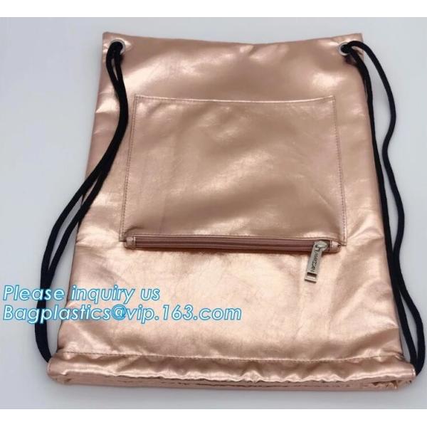 Custom PU Leather Drawstring Bags Leather Pouches with LOGO,Waterproof PU