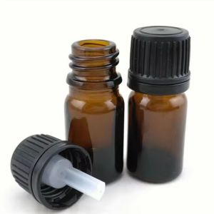 10ml 20ml 30ml Essential Oil Glass Bottles with Screw Cap Empty Amber Glass