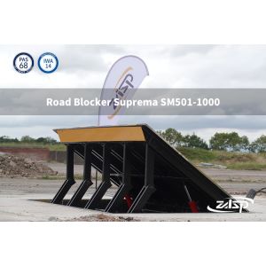 380V Hydraulic Wedge Barrier Crash Rated With Traffic Lights