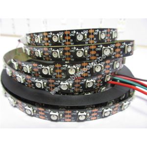 ws2812b black led black pcb digital rgb led strip