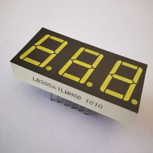 Common Anode Ultra Bright White Grey Surface 7 Segment 3digit 14.2mm LED Display