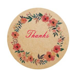 Brown Kraft Paper Sticker Label Self Adhesive Circle Round Product Label