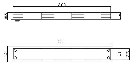 Recessed On-off Switch Closet LED Linear Light ABS PC Material Under Cabinet Lighting