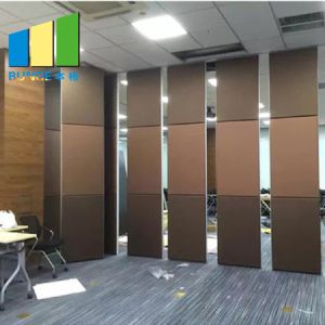 Ballroom Acoustic Folding Sliding Movable Partition Walls Wooden Material