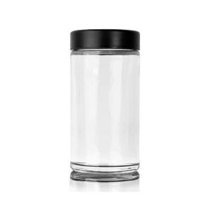 Wholesale Child Resistant Glass Concentrate Jars 18oz Glass Jars Black Cap Wide Mouth Glass Jar from china suppliers