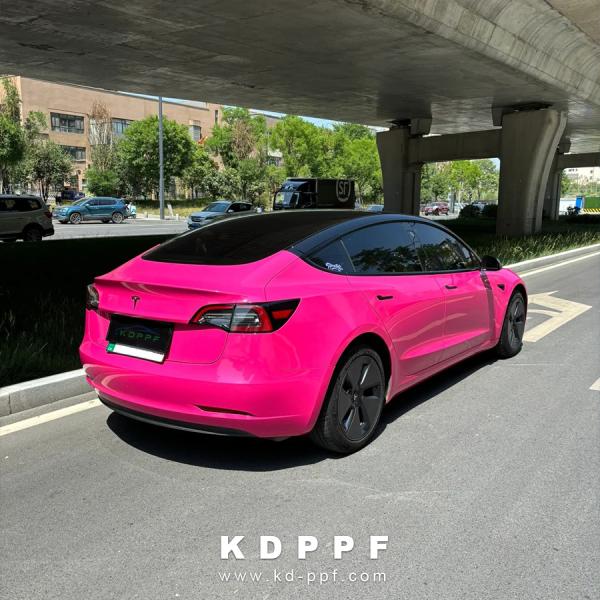 Strawberry Red Pro-Grade Color Paint Protection Film Air Release Technology & 8mil TPU PPF for Extreme Weather Protection