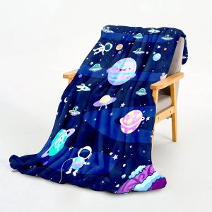 Soft Fuzzy Printing Fleece Throw Blanket For Christmas Birthday Gift