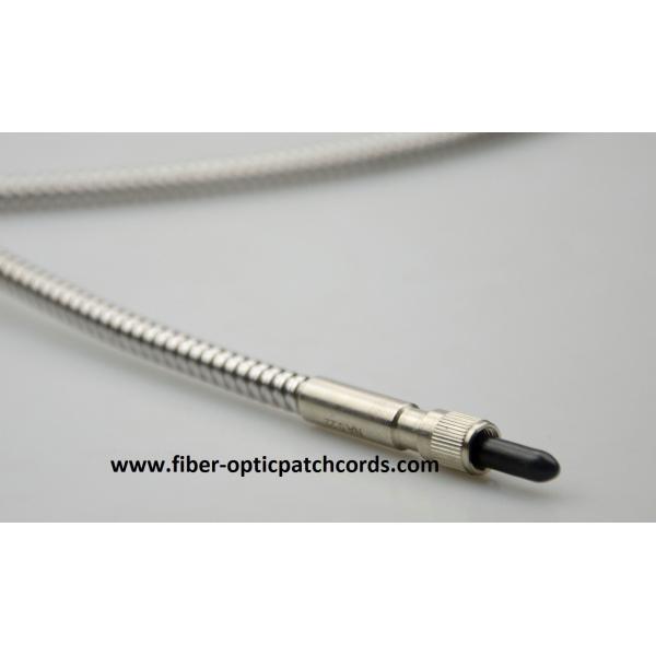 NA0.12,0.20 Pure Quartz Stainless Steel Fiber Optic Patch Cord 200µM 400µM 600µM
