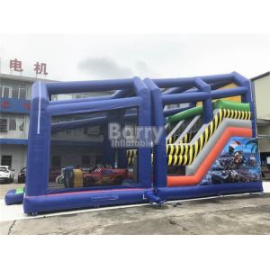 Outdoor Cartoon Inflatable Bouncy Slide For Kids / Toddler With Shelter Cover