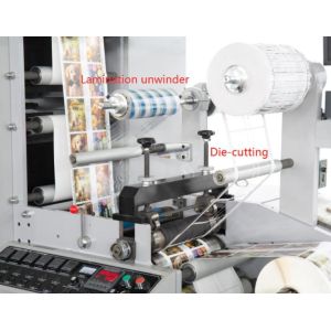 310mm Printing Width Roll To Roll Flexo Printing Machine With Rotary Die Cutting