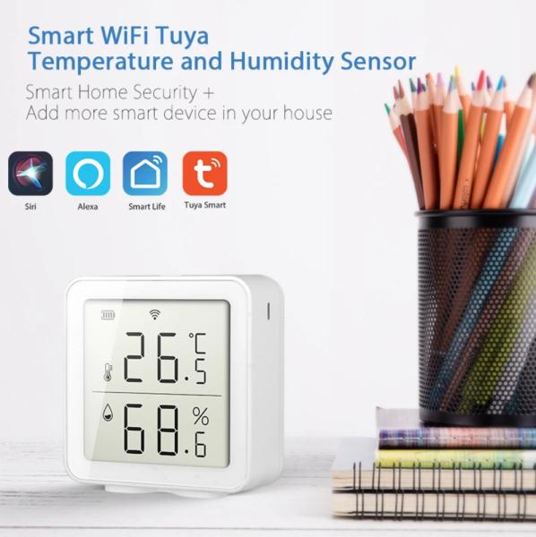 Quality Tuya Wifi Temperature&Humidity Sensor Work With Alexa Indoor Hygrometer Thermometer lcd Display Intelligent Linkage For for sale