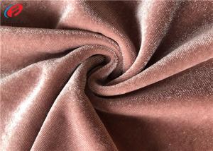 China Knit Azo-free Shiny Stretch Polyester Spandex Velvet Fabric For Garment on sale