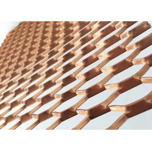 Building Aluminum Expanded Metal Wire Mesh 3.0mm Thickness Anodized