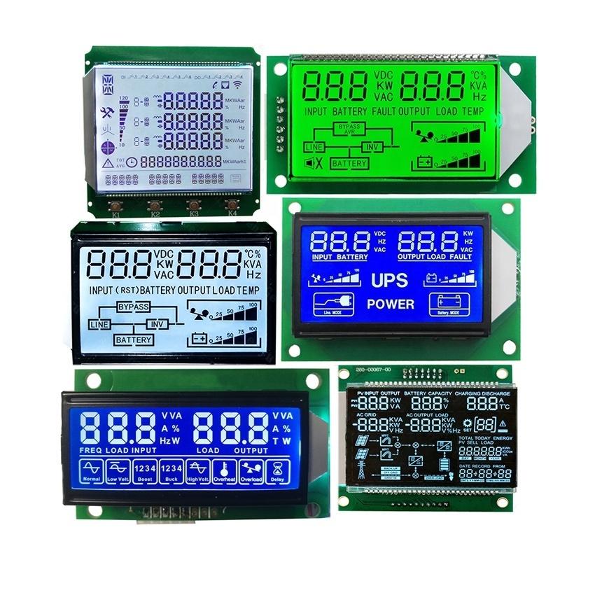 Backlight Optional Colors 16 Segment TN LCD 14 Segment Large 7 Segment LCD Display Digit HTN STN Monochrome Display