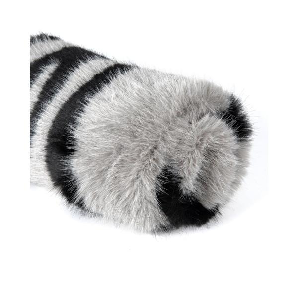 Quality Ladies Vest Long Pile Faux Fur Fabric with Strip Printing and Plush in Weft Suede for sale